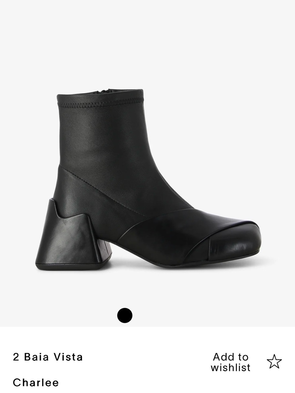 2 Baia Vista Black Sculpted Block-Heel Ankle Boots Almost New! Worn one.